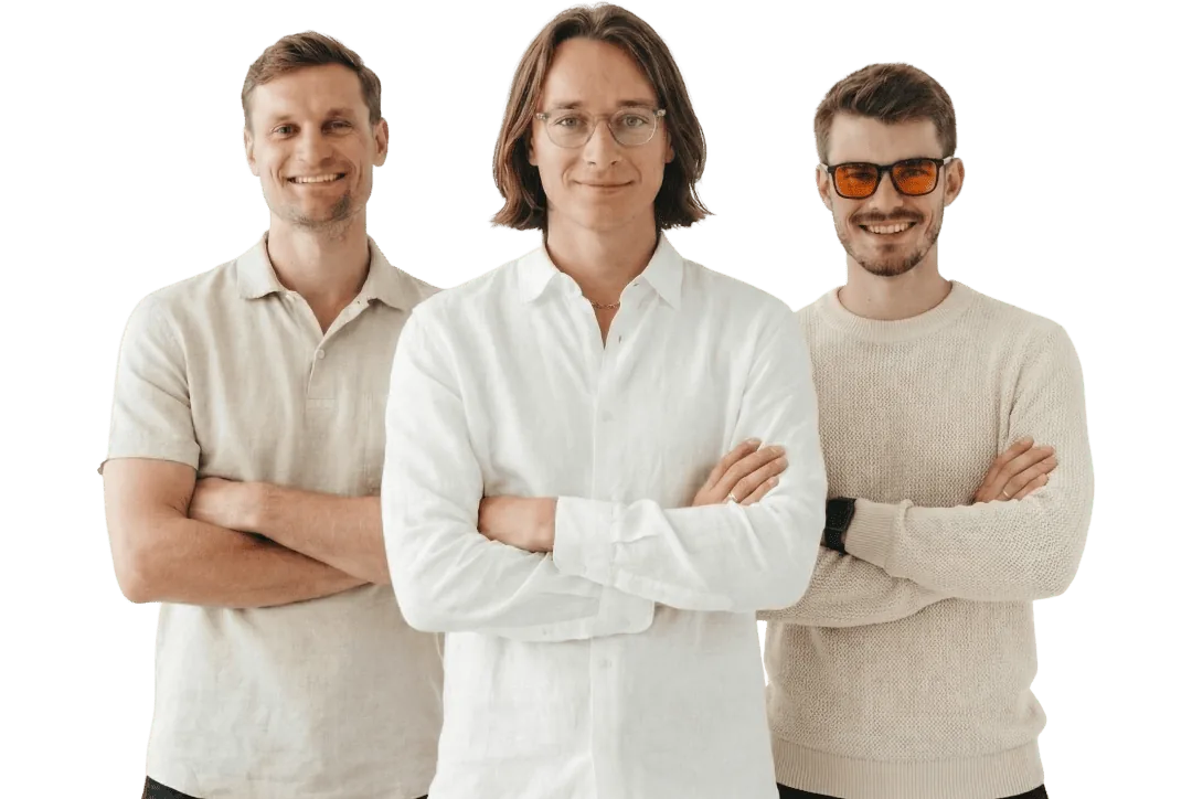 Das DXResults Gründungsteam - Philipp, Tom und Anton